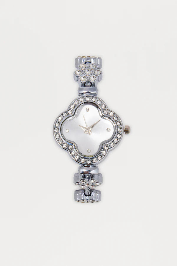 Dainty Flora Watch - Silver