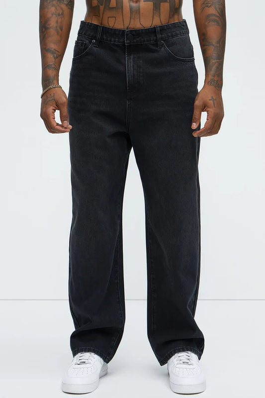 Another Good Night Baggy Jeans - Black Wash
