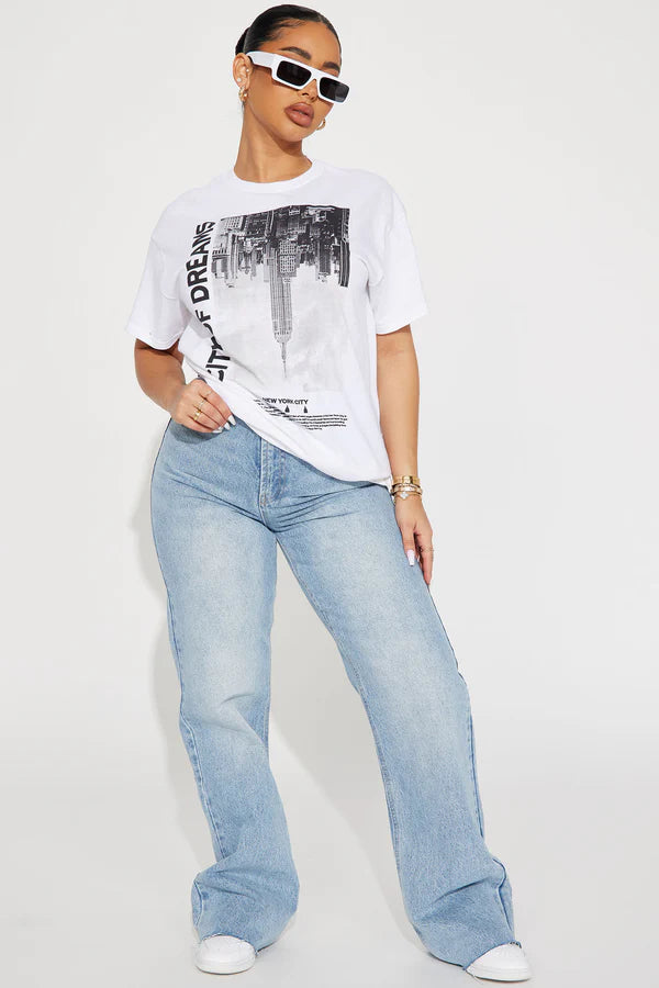 City Of Dreams NY Graphic Tshirt - White