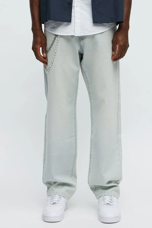 Inside Out Straight Jeans - Light Wash
