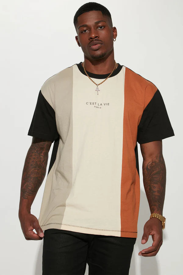 C'est La Vie Short Sleeve Tee - Multi Color