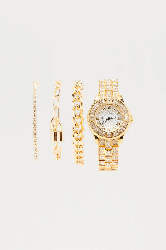 Lola 3 Piece Watch Set - Gold