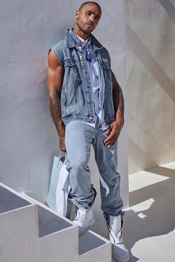 Dean Straight Jeans - Light Blue Wash